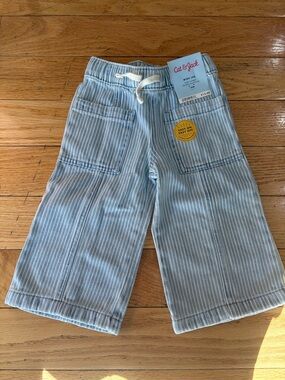 Cat & Jack Light Blue Striped toddler girl Pull-On Pants
